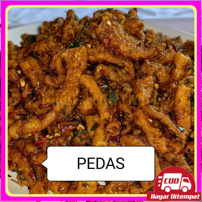 

1 kilogram usus krispy pedas daun jeruk