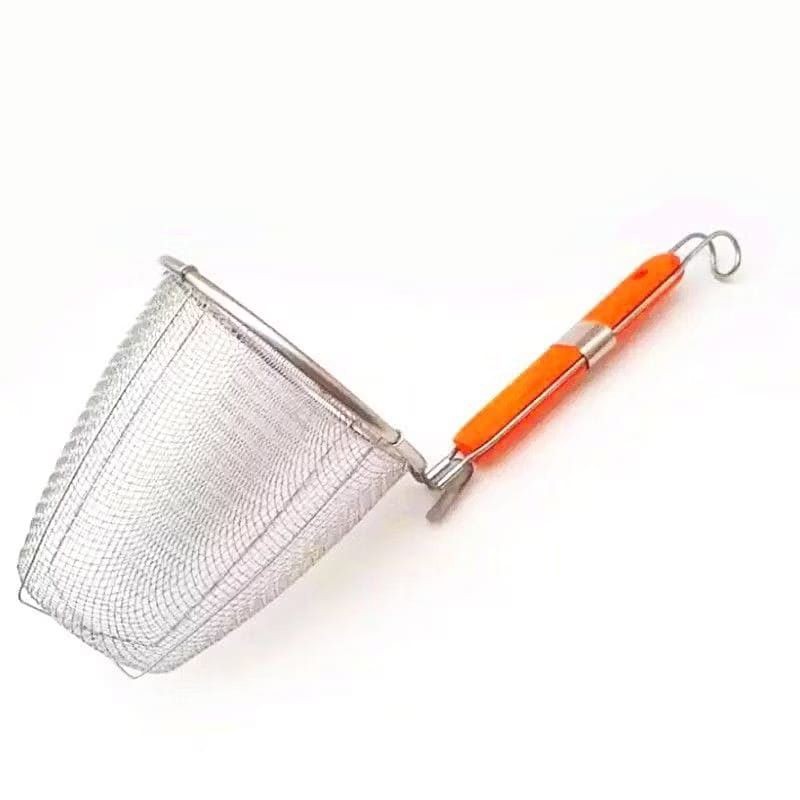 Sarigan Mi Kocok 14Cm Gagang Kayu / Saringan Mie Ayam / Saringan Stenlis Mi Siram Serbaguna