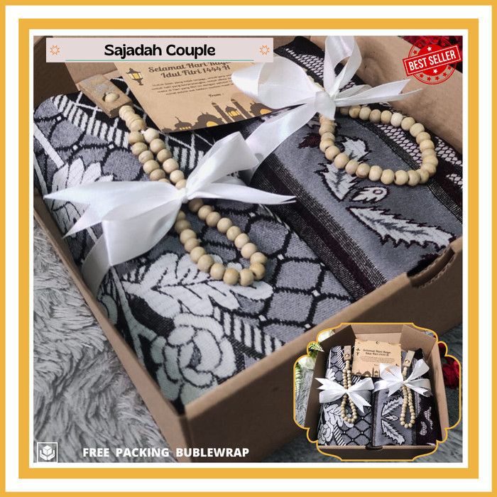 

hampers lebaran alat sholat pria wanita kado pernikahan sajadah couple