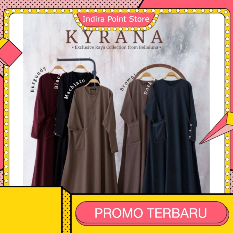 [MEGA FLASH] KYRANA ABAYA BELLALUNA / GAMIS PREMIUM BELLALUNA/ ABAYA BLACK/ GAMIS JUMBO