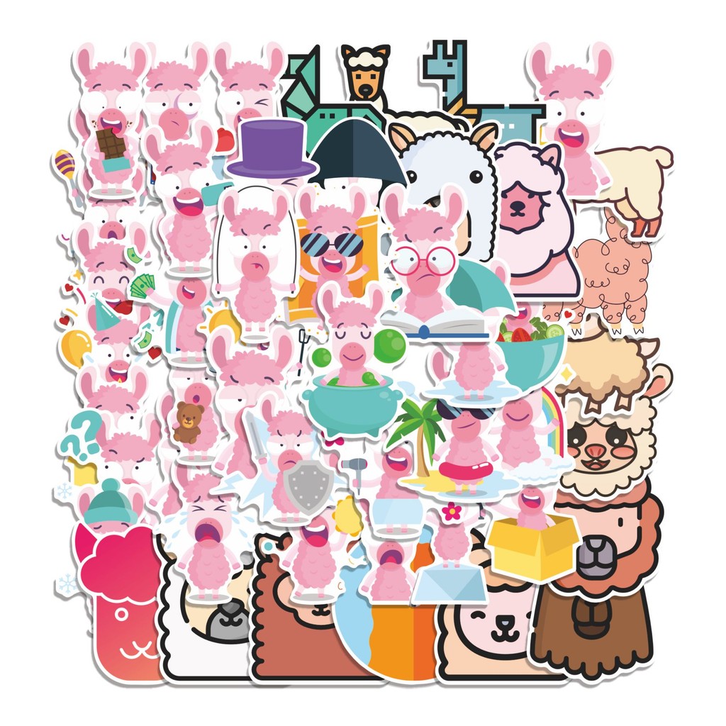 

COD 50 Pcs Stiker Alpaca Lucu Anti Air Untuk Dekorasi Notebook Sepeda Skateboard Handphone
