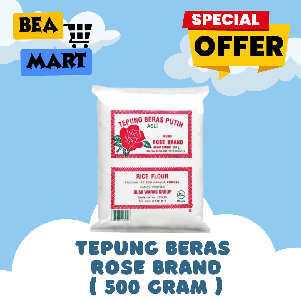 

Tepung Beras Rose Brand 500 gr | Rice Flour Putih Murni 500gr 500 gram