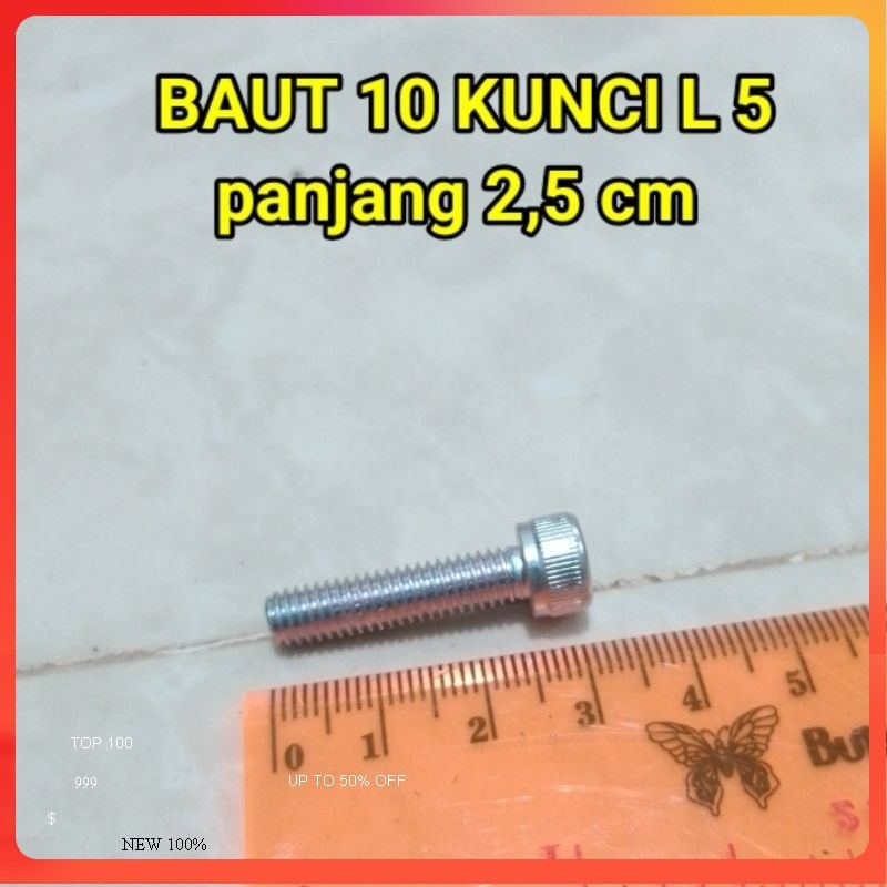 1pc BAUT 10 KUNCI L5 ORIGINAL PANJANG 2,5 @