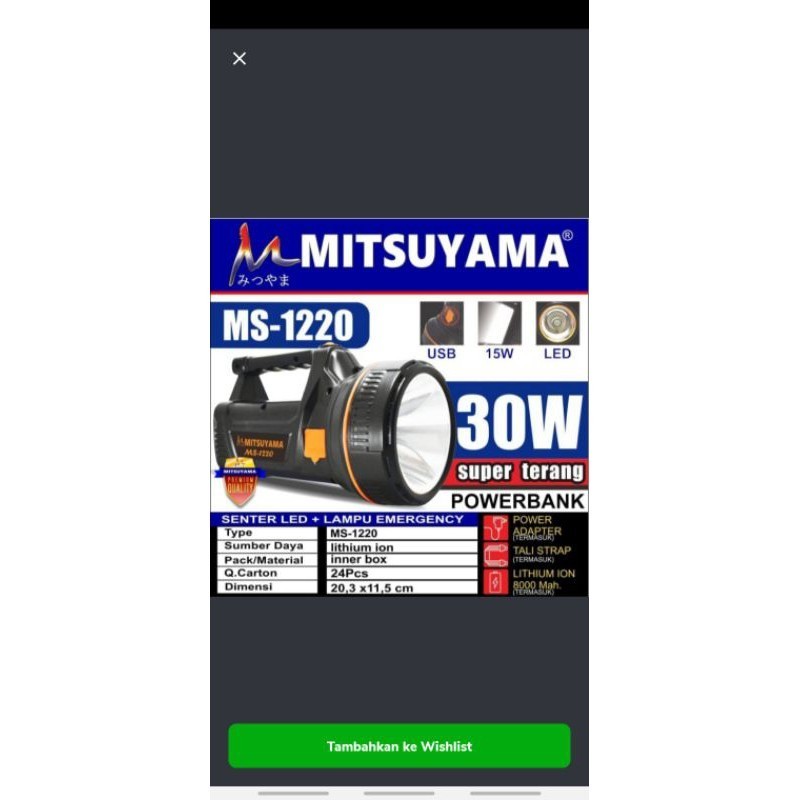 Harga Senter 50 Watt Terbaru Jun 2026 | BigGo Indonesia