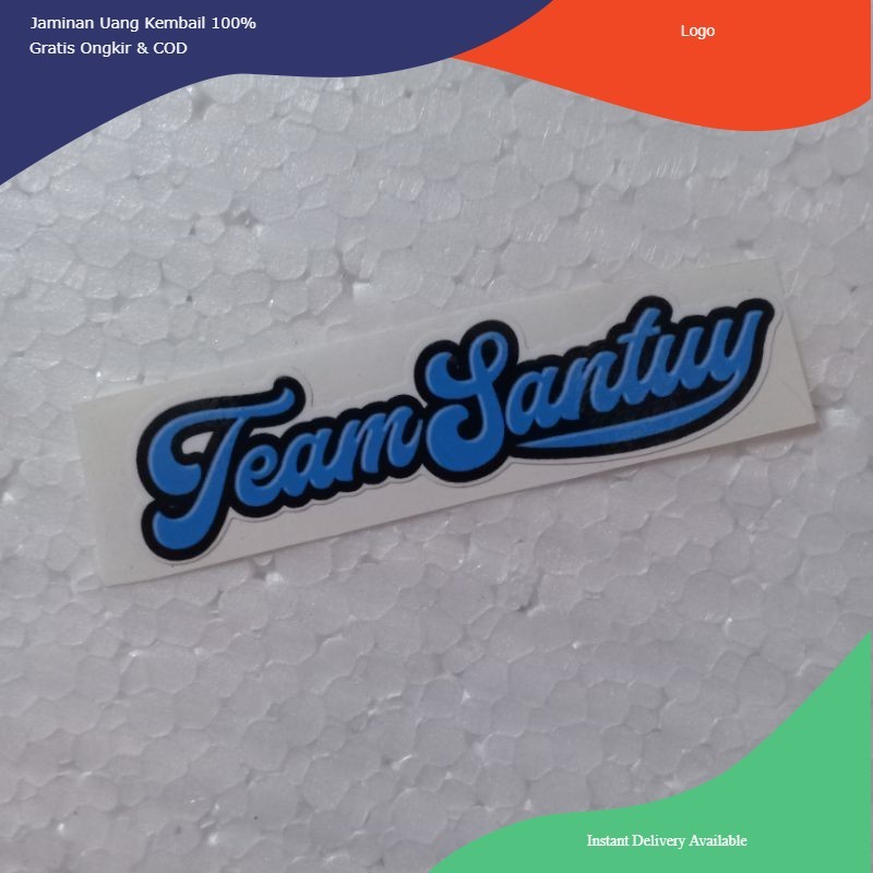 

Stiker Team Santuy Ritrama Cutting Laminasi Glossy Min. Order 20 ribu