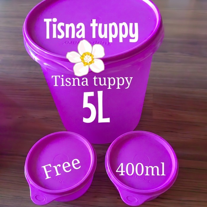 crispy canister tupperware 5 liter - ungu muda