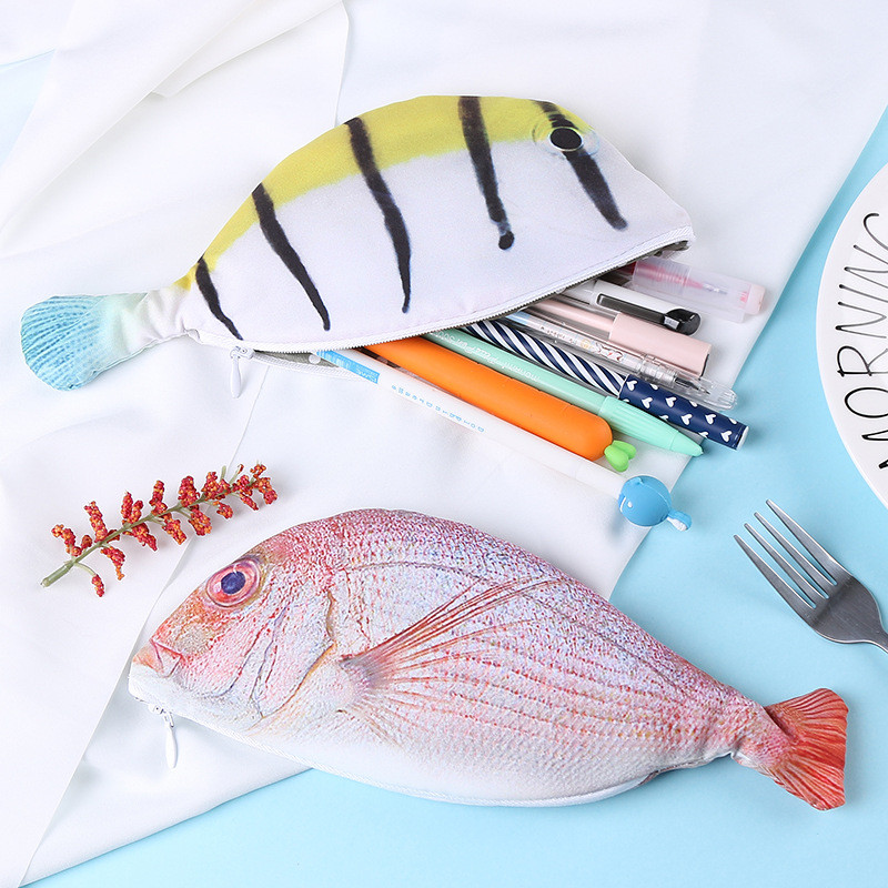

pencil case Creative fish shaped pencil bag school stationery products material escolar papelaria school tools CL-1932