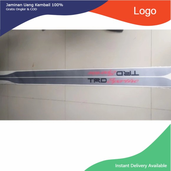 stiker TRD Sportivo Fortuner lama stiker TRD Fortuner 2012-2015 - silver