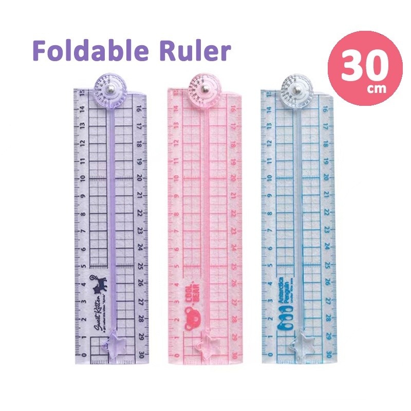 

Penggaris Lipat Penggaris Skala Transparan Multifungsi Siswa 30cm cm