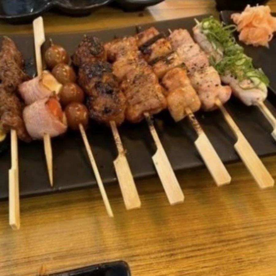 Bambu Tusuk Sate Dayung Skewer BBQ tusukan jepang