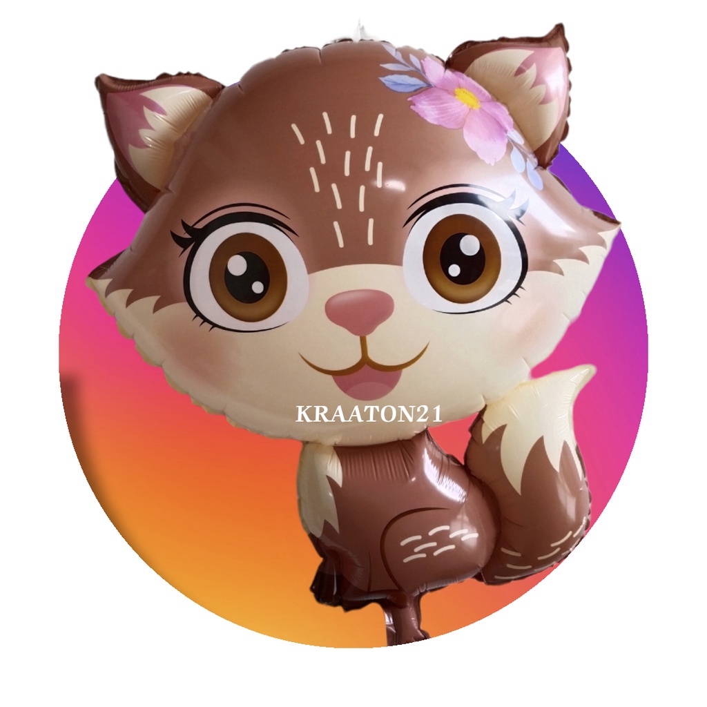 Balon karakter rubbah / balon karakter tupai / balon karakter hewan lucu dengan harga termurah di nu