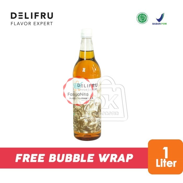 

Delifru Syrup Vanilla - Sirup Vanilla [Botol Plastik 1 Liter] - FasyAnita Mart Denpasar