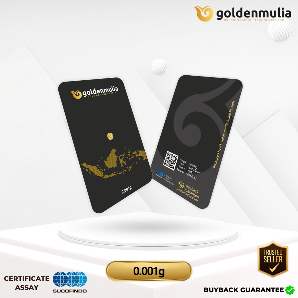 GOLDEN MULIA Logam Mulia Emas Goldenmulia Reguler 0.001 Gram