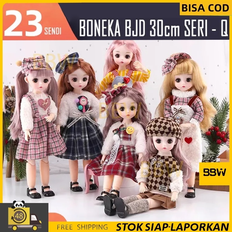 *COD* (Seri-U-G-R-J-C-AM-N-M-BOY-Q-T) Mainan Anak Boneka Yuna Bjd Doll Cute DIY Princess 30 cm Maina