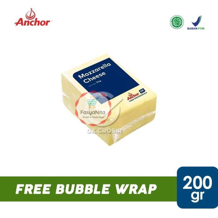 

Anchor mozzarella cheese repack 200gr - A Mozzarella - A Mozzarella - FasyAnita Mart Denpasar