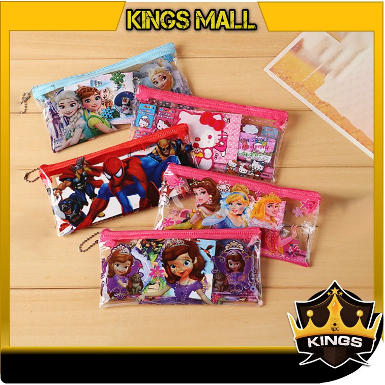 

KINGS - S5999 Alat Tulis Kartun Lucu Set 6in1 / Stationery Study Set Murah Karakter / Set Perlengkapan Sekolah Anak 6 In 1