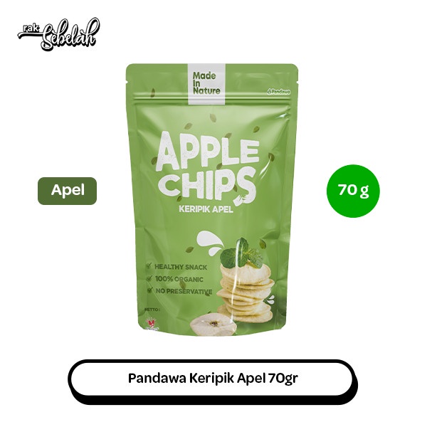 

Pandawa Keripik Buah Apel 70gr Dried Apple Fruit Chips Tanpa Pengawet