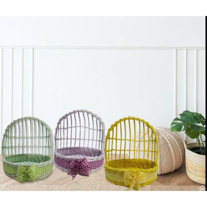 (ayunan mini) Keranjang ayunan / hantaran rotan / kotak hantaran / parcel pernikahan / sangkar rotan