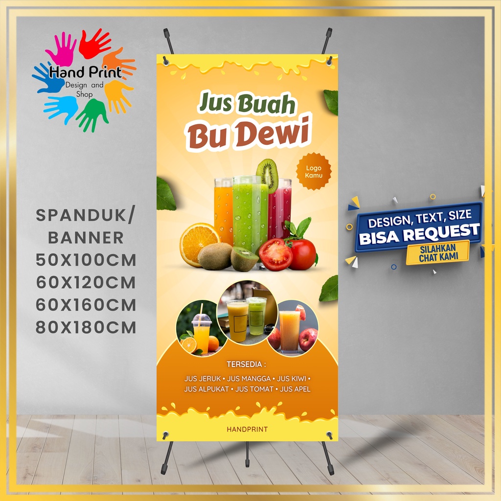 SPANDUK / BANNER Aneka Jus Buah Segar Juice Custom Gratis
