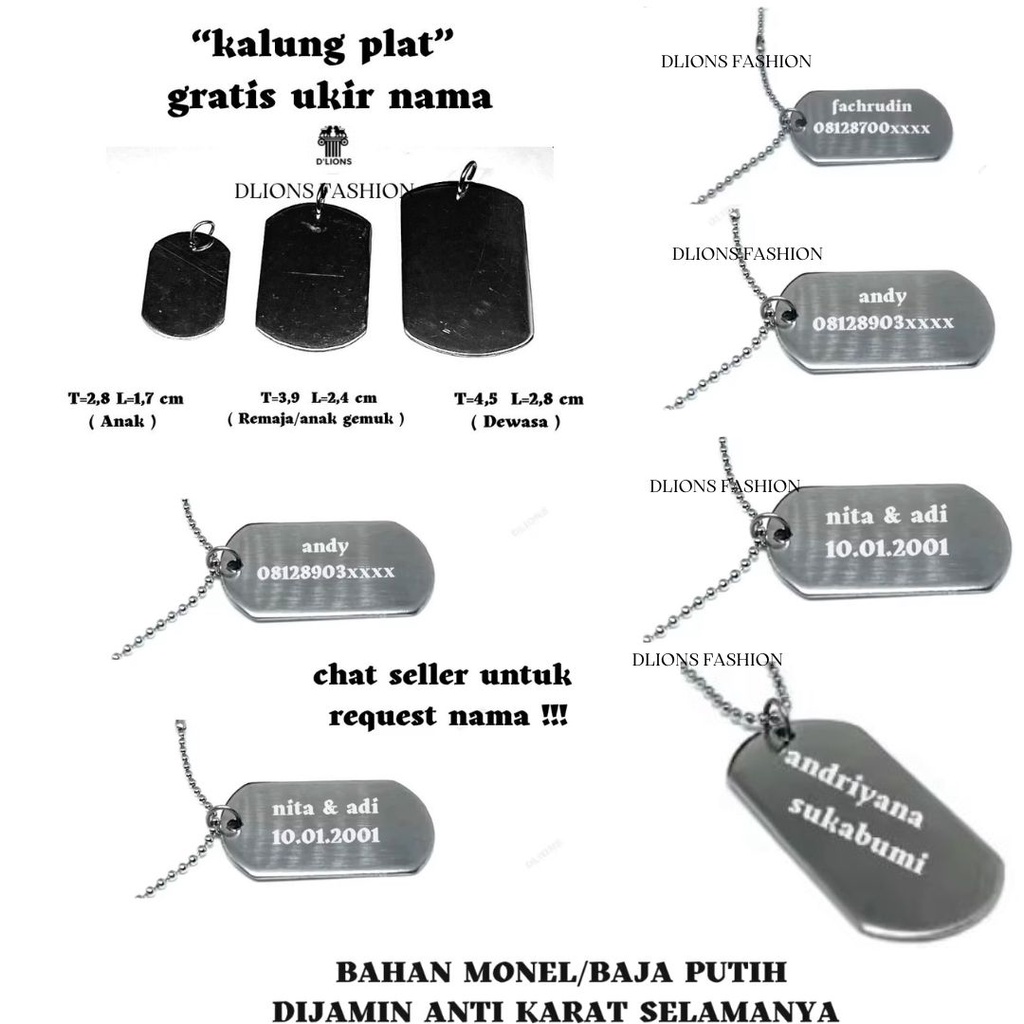 KALUNG PLAT UKIR NAMA,KALUNG PRIA UKIR NAMA,KALUNG ANAK UKIR NAMA,KALUNG NAMA PRIA,GRATIS UKIR NAMA,