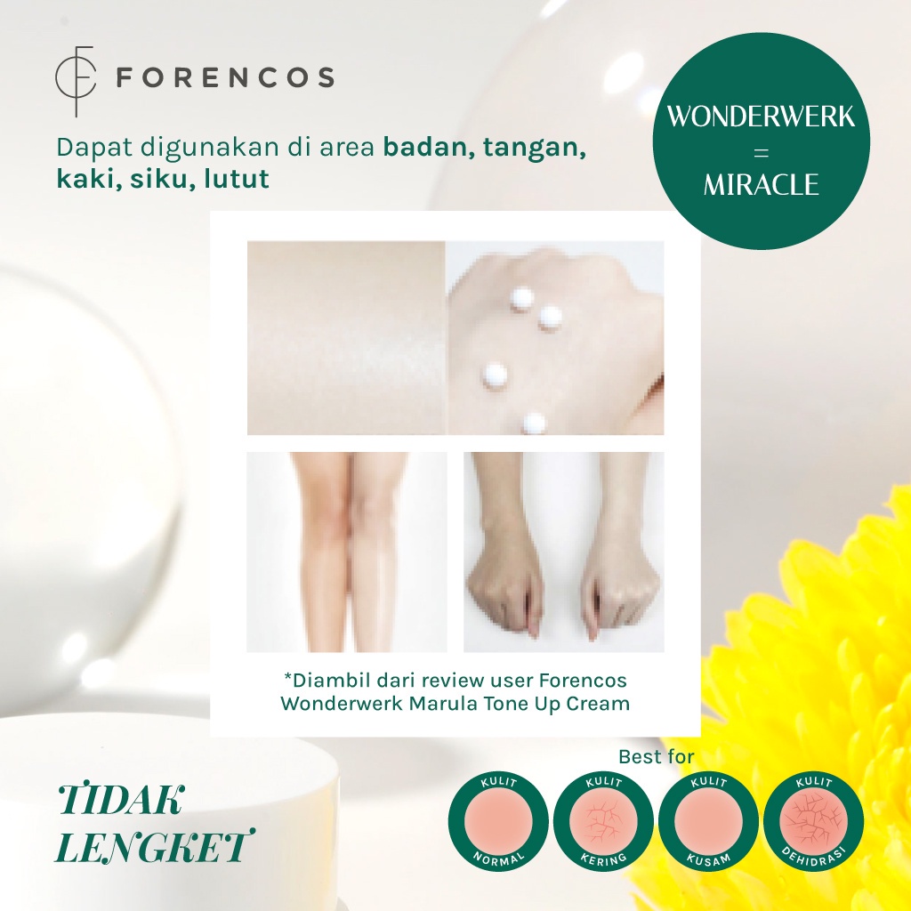 Forencos Wonderwerk Tone Up Cream - Efek Cerah Seketika