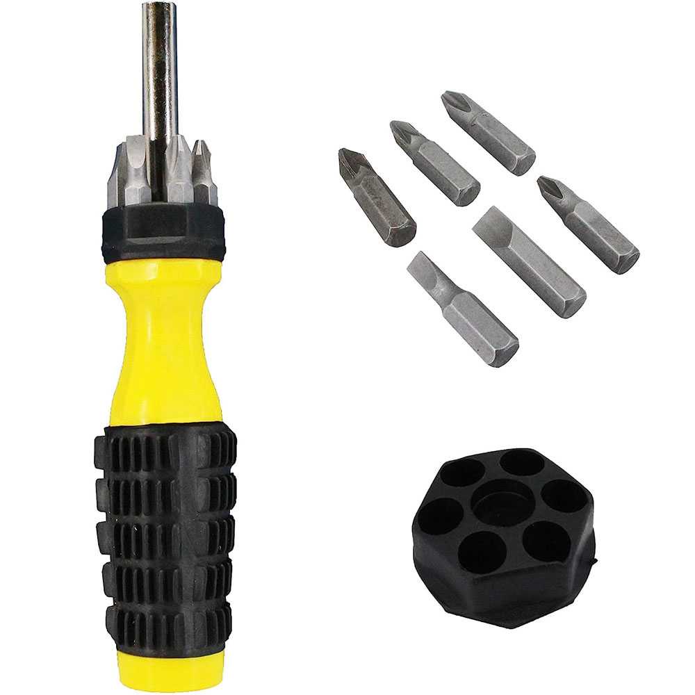 Obeng Set Anti Slip Plus Minus 6 Mata Obeng +- Obeng Besar - Obeng Set