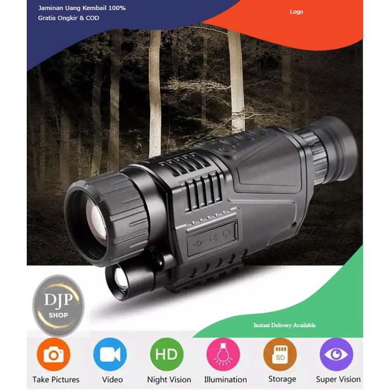 Teropong  / Teleskop Night Vision Monocular Digital Telescope Video Photo