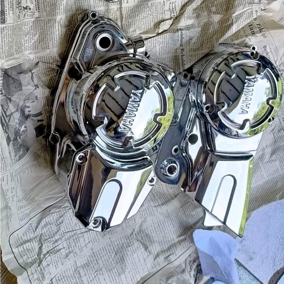 BLOK BLOCK COVER MESIN KALTER KANAN KIRI RX KING ROBOT CROOM