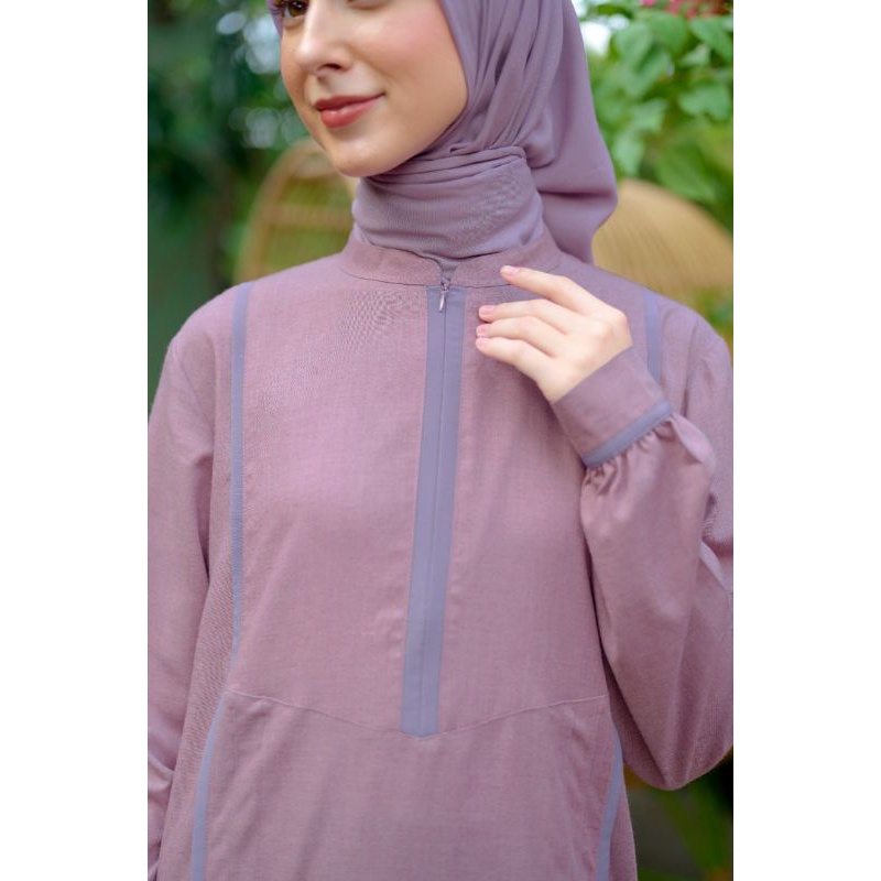 Gamis Wanita Dewasa Nibras Motif Garis NB B139