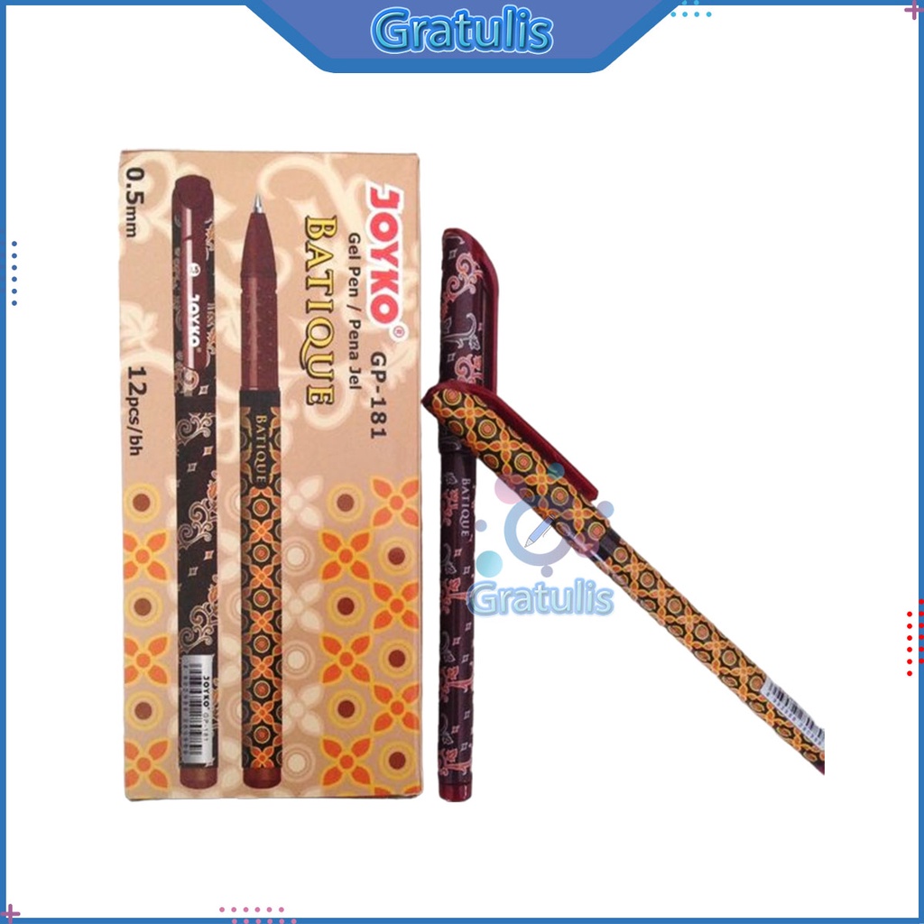 

PULPEN BATIQUE GEL JOYKO [GP-181/12 PCS] / BALLPOINT PENA PEN [0.5 MM/1 PACK]