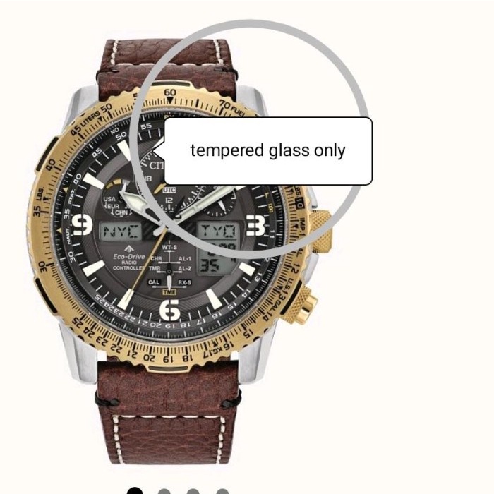 TG tempered glass for CITIZEN PROMASTER SKYHAWK A-T JY8084-09H JY8084 anti gores jam tangan pelindun