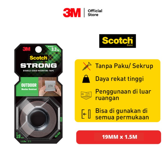 

Scotch 3M Perekat Isolasi Outdoor Mounting Tape 411-S19 19 MM X 1.5 M