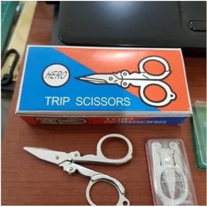 

Gunting Lipat Kecil Saku / Hero Trip Folding Scissors Stainless Steel