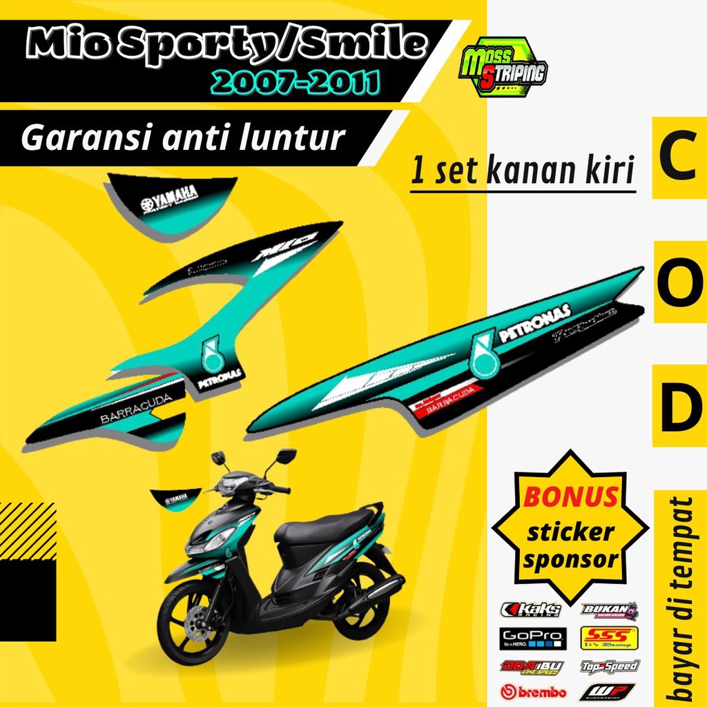 Striping Stiker lis decal Mio Smile Mio Sporty Mio 110 2004 2005 2006 2007 2008 2009 2010 2011 Semi 