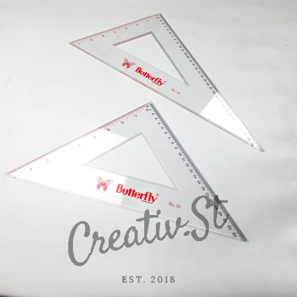 

Penggaris Segitiga 34 cm Butterfly BT-12