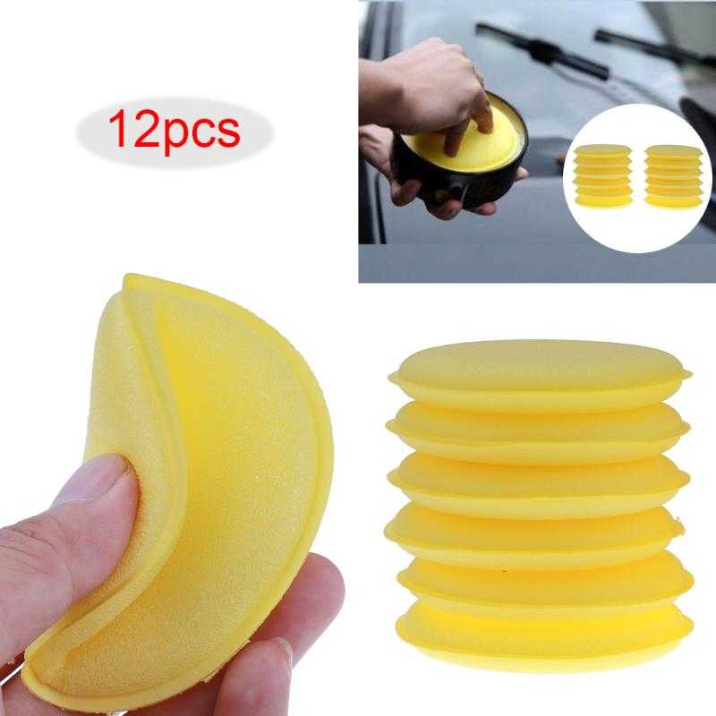 Busa Pad Poles Wax Body Mobil Motor RUNDONG Busa Poles Wax Mobil 12 PCS