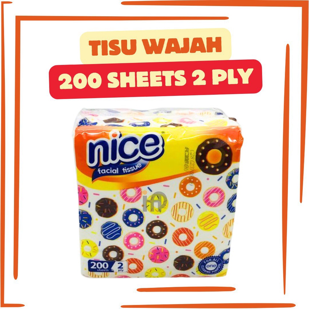 Nice Tisu Pop Up 200 Sheets 2 Ply / Tisu Kotak Kecil / Facial Tissue