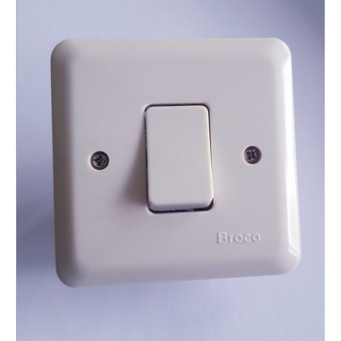 Engkel 1 Saklar Lampu rumah Tunggal 1tombol Broco Broko Tanam Inbow CN79