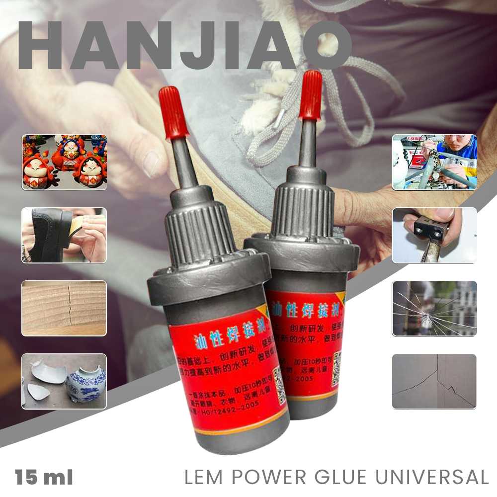 

HANJIAO Lem Power Glue Universal Welding Glue Shoe Tier Repair 15ml - HJJ-004 Lem Super Kuat