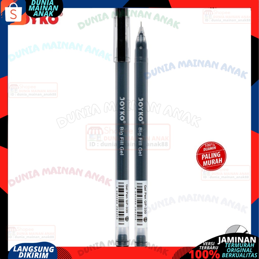 

Gel Pen Pulpen Pena Joyko GP-330 Big Fill Gel 0.5 mm 1 pak ( isi 12 Pcs)