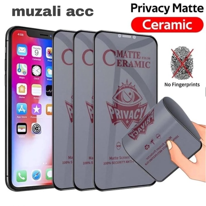TEMPERED GLASS CERAMIC MATTE ANTI SPY IPHONE 11 PELINDUNG LAYAR