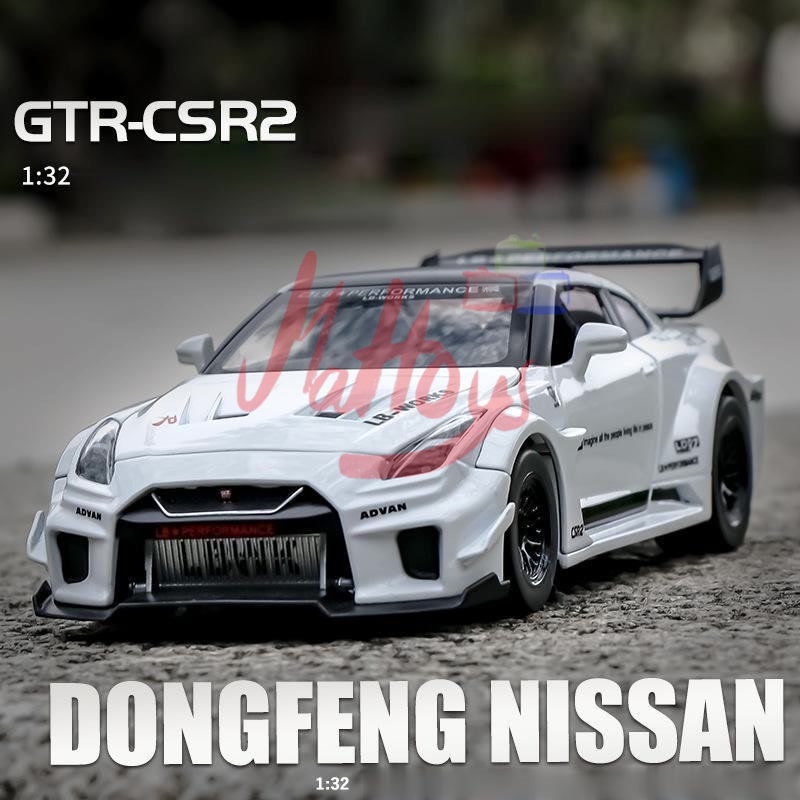 Diecast 1:32 Nissan GTR R35 CSR2 hadiah anak Miniature Model Mobil koleksi pajangan Hobi JDM
