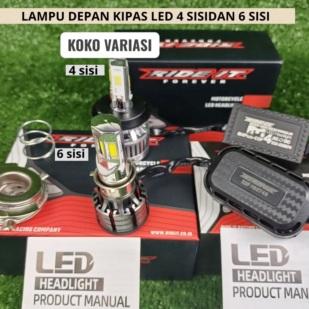DOP LED BOHLAM LED LAMPU DEPAN KIPAS 90 LED 4 SISI 80 W AC DC BEAT VARIO TIGER JUPITERZ UNIVERSAL