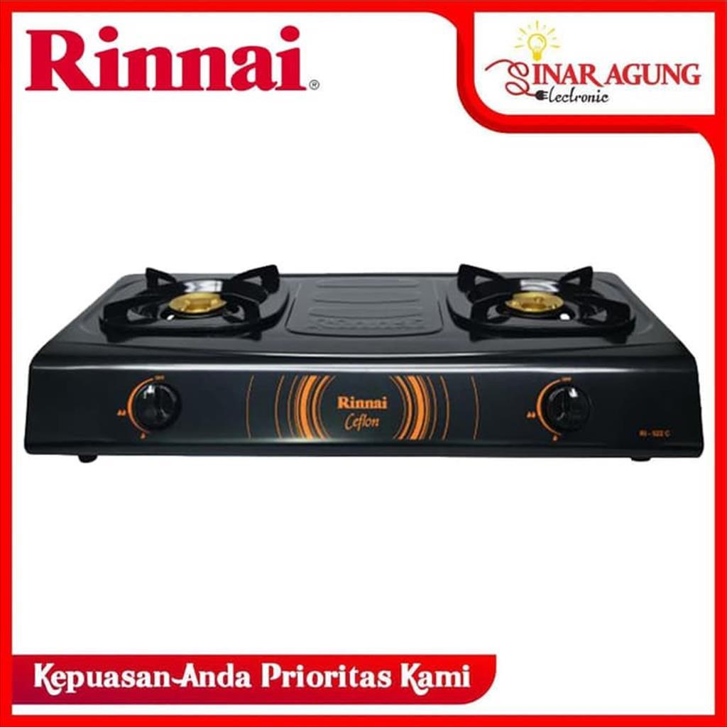 KOMPOR GAS RINNAI RI522C / RI-522C / RI 522 C [2 TUNGKU] 100% ORI