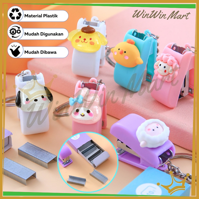 Staples Mini Lucu/Gantungan Kunci Staples Mini/Gantungan Kunci Straples Steples