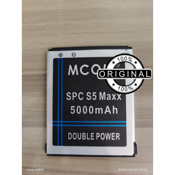 Battery Batre Baterai Double Power Mcom SPC S5 Maxx Kapasitas 5000 Mah