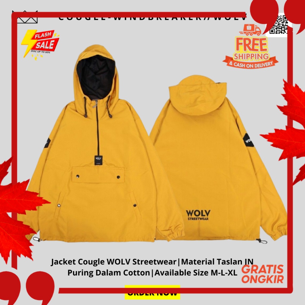 OUTFIT JKT48 TERBARU NEW ERA //WOLV ORIGINAL - Jaket Parasut Cougle/Cagoule/Kantong Doraemon Anti Ai