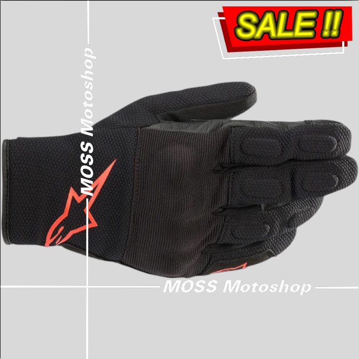SARUNG TANGAN ALPINESTAR S MAX DRYSTAR GLOVES BLACK RED FLUO ORIGINAL