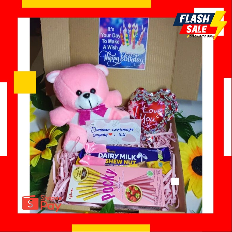 

12.12 SALE |Kado/Hampres/Gift Box Cokelat Ulang Tahun, Anniversary, Graduation dll