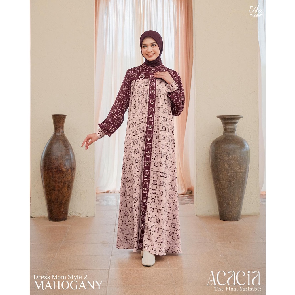 Gamis Mom Acacia Family Series Mahogany by Aden Hijab